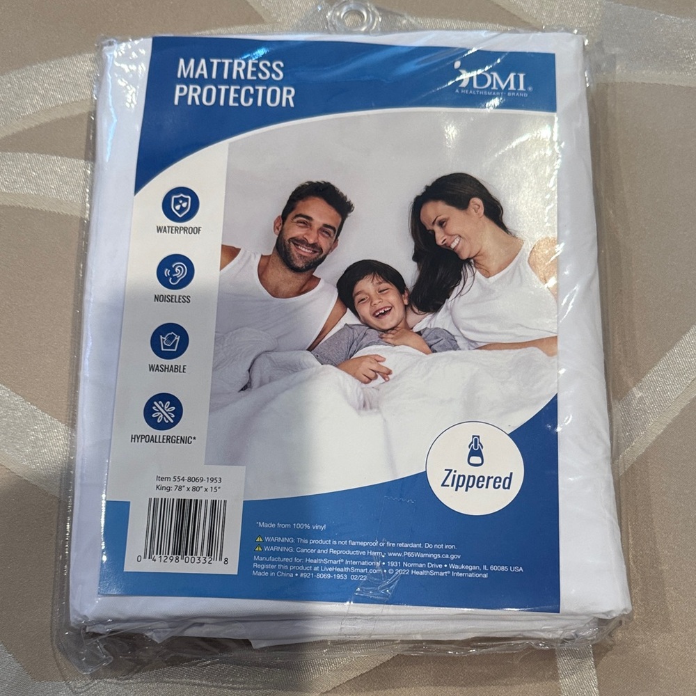 White Zippered Mattress Protector
